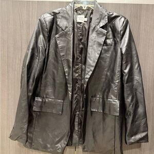 Princess Polly Glossy Black Jacket